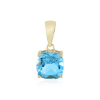 Gouden hanger met een Zwitsers-blauwe topaas