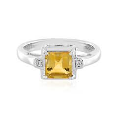 Zilveren ring met een citrien