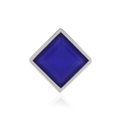 Zilveren hanger met een Blauwe chalcedoon