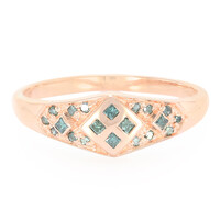 Zilveren ring met Fancy diamanten