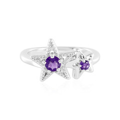 Zilveren ring met een amethist
