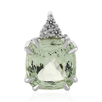 Zilveren hanger met een groene amethist (PHANTASIA)