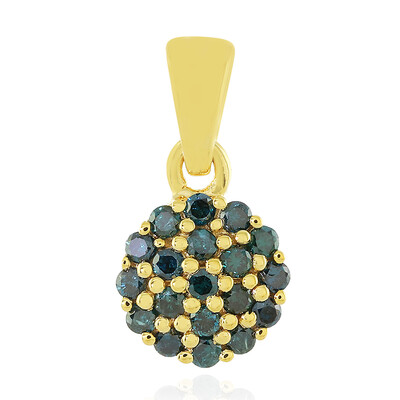 Zilveren hanger met I3 Champagne Diamanten