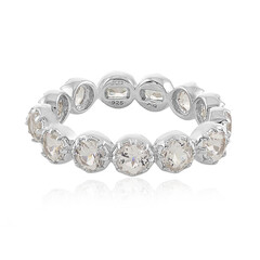 Zilveren ring met danburietkristallen