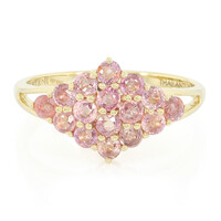 Gouden ring met Onverhitte Padparadscha Saffieren (AMAYANI)
