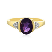 Zilveren ring met een amethist