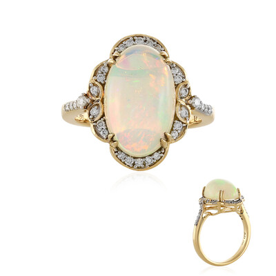 Gouden ring met een AAA Welo-opaal (D'vyere)