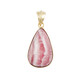 Zilveren hanger met een rhodochrosiet (Bali Barong)