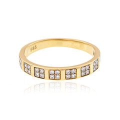 Gouden ring met SI2 (H) Diamanten