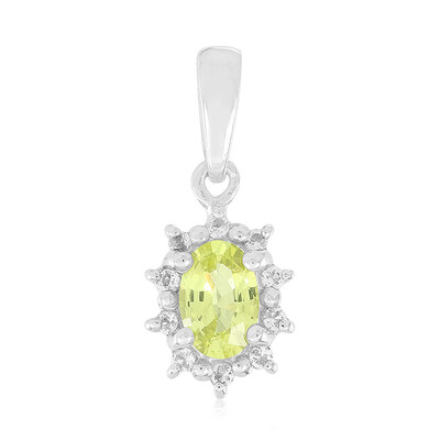 Zilveren hanger met een Braziliaanse chrysoberiil