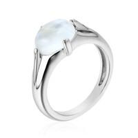 Zilveren ring met een Tanzania Regenboog Maansteen