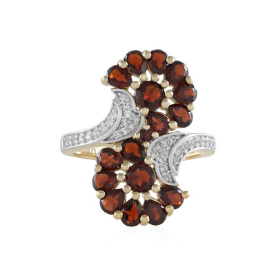 Zilveren ring met Mozambique granaten