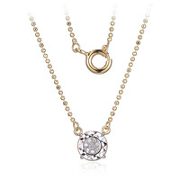 Zilveren halsketting met een I3 (I) Diamant