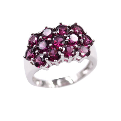 Zilveren ring met Tocantin Granaten