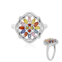 Zilveren ring met saffieren
