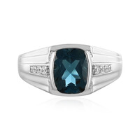 Zilveren ring met een Londen-blauwe topaas