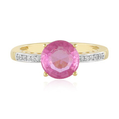 Zilveren ring met een Madagaskar Roze Saffier