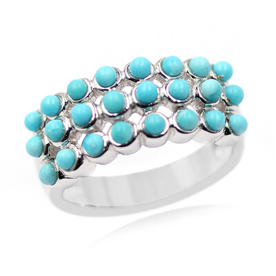 Zilveren ring met Sleeping Beauty Turkooisen (Anne Bever)