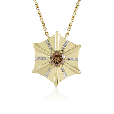 Gouden halsketting met een I2 Champagne Diamant (de Melo)