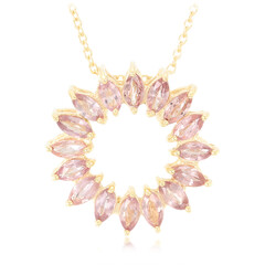 Gouden halsketting met Onverhitte Padparadscha Saffieren (AMAYANI)