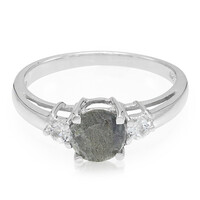 Zilveren ring met een spectroliet