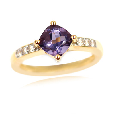 Zilveren ring met een bosbes kwarts