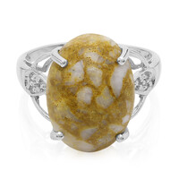 Zilveren ring met een dinosaurus kwarts