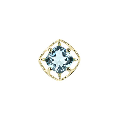 Gouden hanger met een hemel-blauwe topaas (dagen)