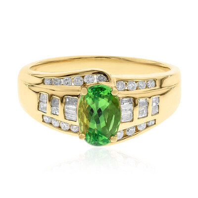Gouden ring met een AAA tsavoriet (CIRARI)
