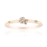 Gouden ring met een SI1 Argyle Rose De France Diamant