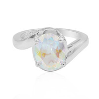 Zilveren ring met een maanlicht-topaas