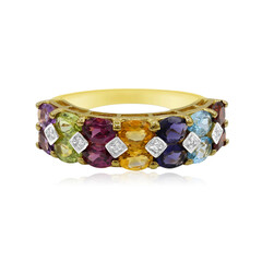 Zilveren ring met rhodolieten
