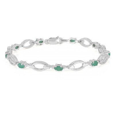 Zilveren armband met Socoto smaragden