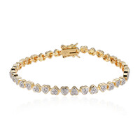 Messingen armband met I3 (I) Diamanten (Juwelo Style)