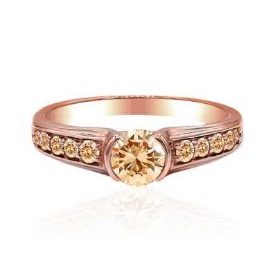 Gouden ring met een VS1 Argyle-Rose de France-Diamant (Annette)