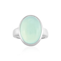 Zilveren ring met een Aqua Chalcedoon
