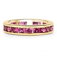 Zilveren ring met rhodolieten