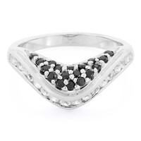 Zilveren ring met witte saffieren