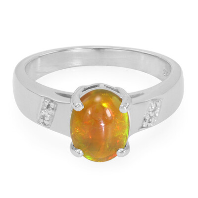 Zilveren ring met een Kalimaya-Opaal