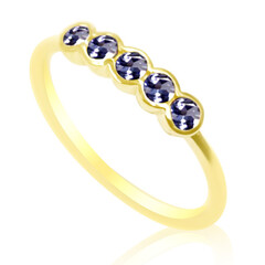 Gouden ring met tanzanieten