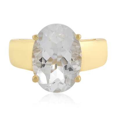 Zilveren ring met een witte kwarts