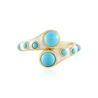 Zilveren ring met Sleeping Beauty Turkooisen