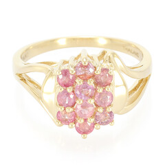 Gouden ring met Onverhitte Padparadscha Saffieren (AMAYANI)