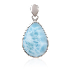 Zilveren hanger met een larimar