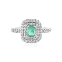 Zilveren ring met een Russische smaragd