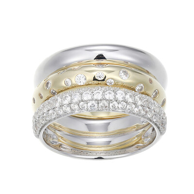 Zilveren ring met zirkonen (Adela Silber)