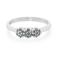 Zilveren ring met Fancy diamanten
