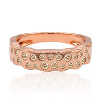 Gouden ring met SI1 Argyle Rose De France Diamanten