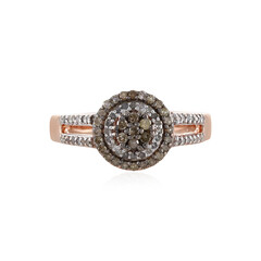 Zilveren ring met I3 Bruine Diamanten