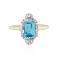 Gouden ring met een Zwitsers-blauwe topaas (Adela Gold)